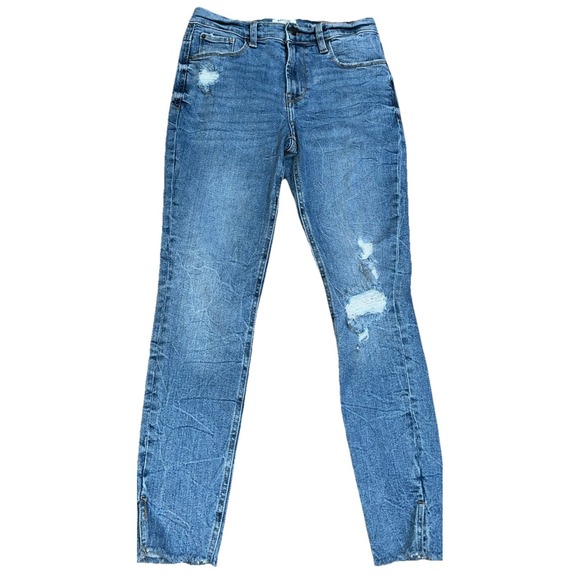 Kensie Jeans Womens‎ Size 4/27 Blue Vintage Luxe Raw Hem Distress Skinny Denim - Picture 8 of 12